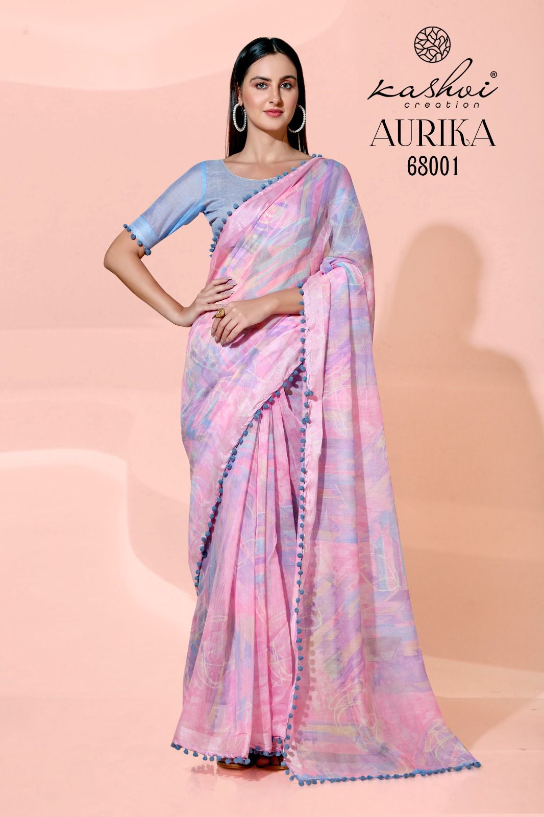 Aurika By Kashvi 68001-68010 Printed Sarees Catalog